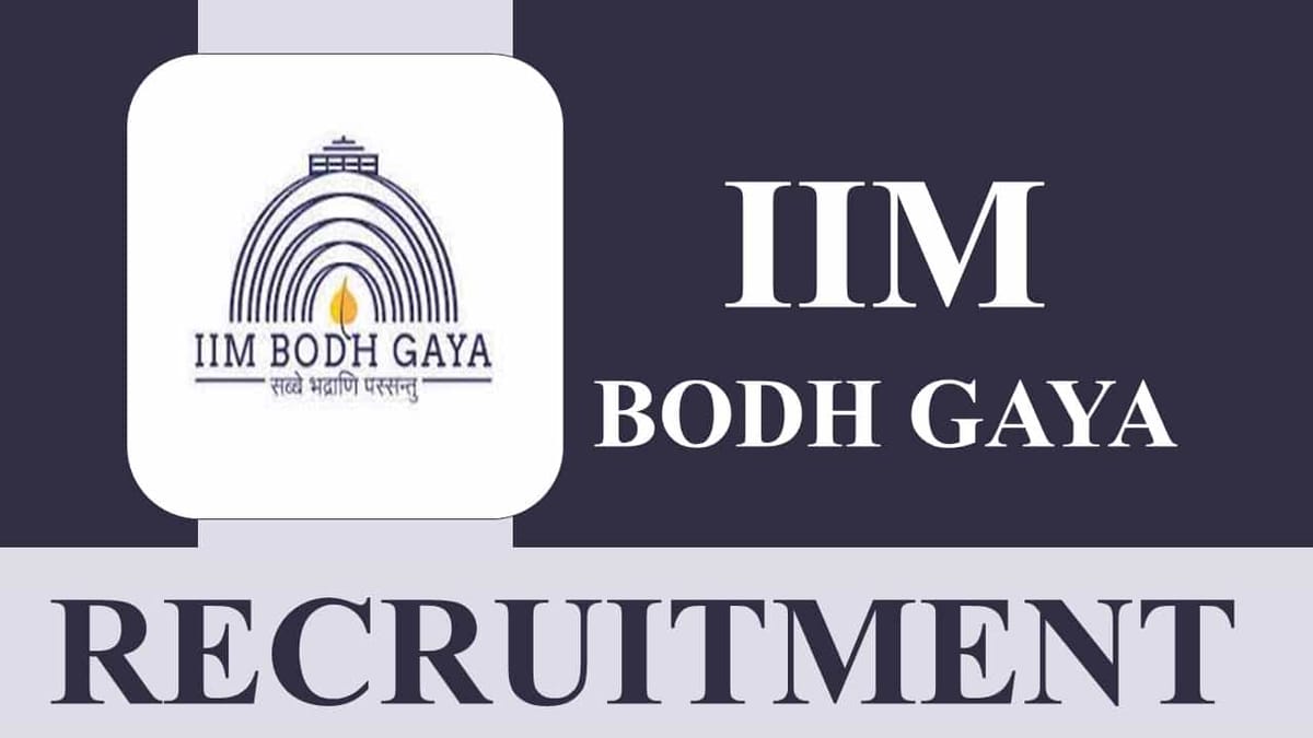 IIMBG Recruitment 2023: Monthly Salary up to 211300, Check Openings, Posts, Age, Qualification and Procee to Apply