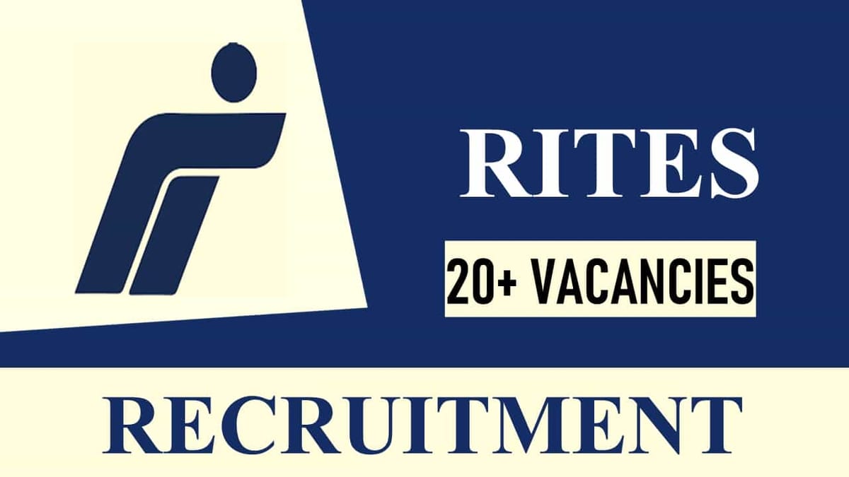 RITES Recruitment 2023: Check Post, Qualification, Salary, Age and How to Apply