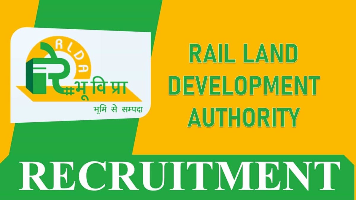 RLDA Recruitment 2023: Salary Up to Pay Level 13, Check Posts, Eligibility and Application Procedure