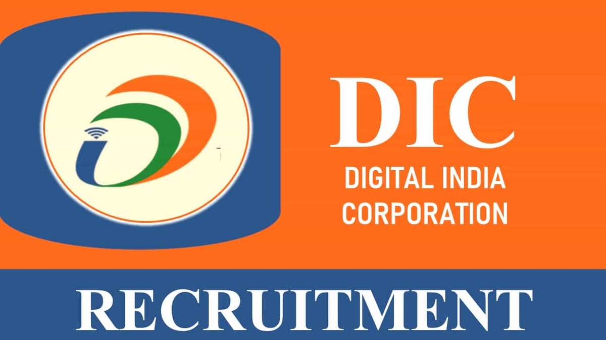 DIC Recruitment 2023: Check Post, Qualification and Other Vital Details