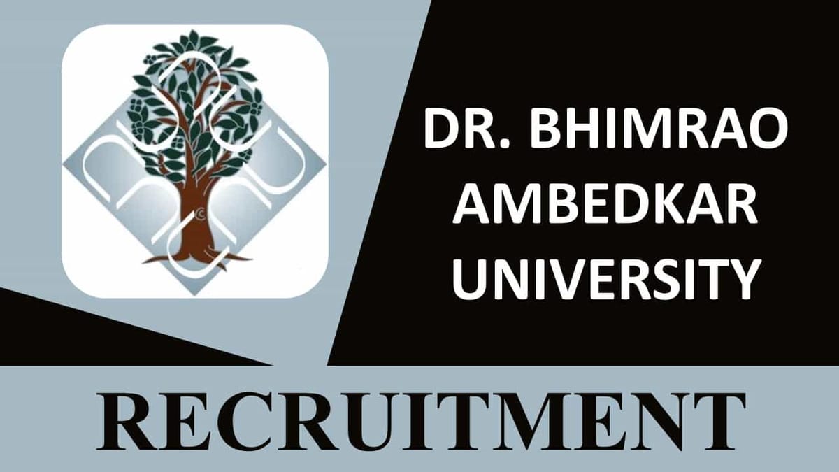 Dr. B. R. Ambedkar University Recruitment 2023: Check Posts, Qualification, Age Limit, How to Apply