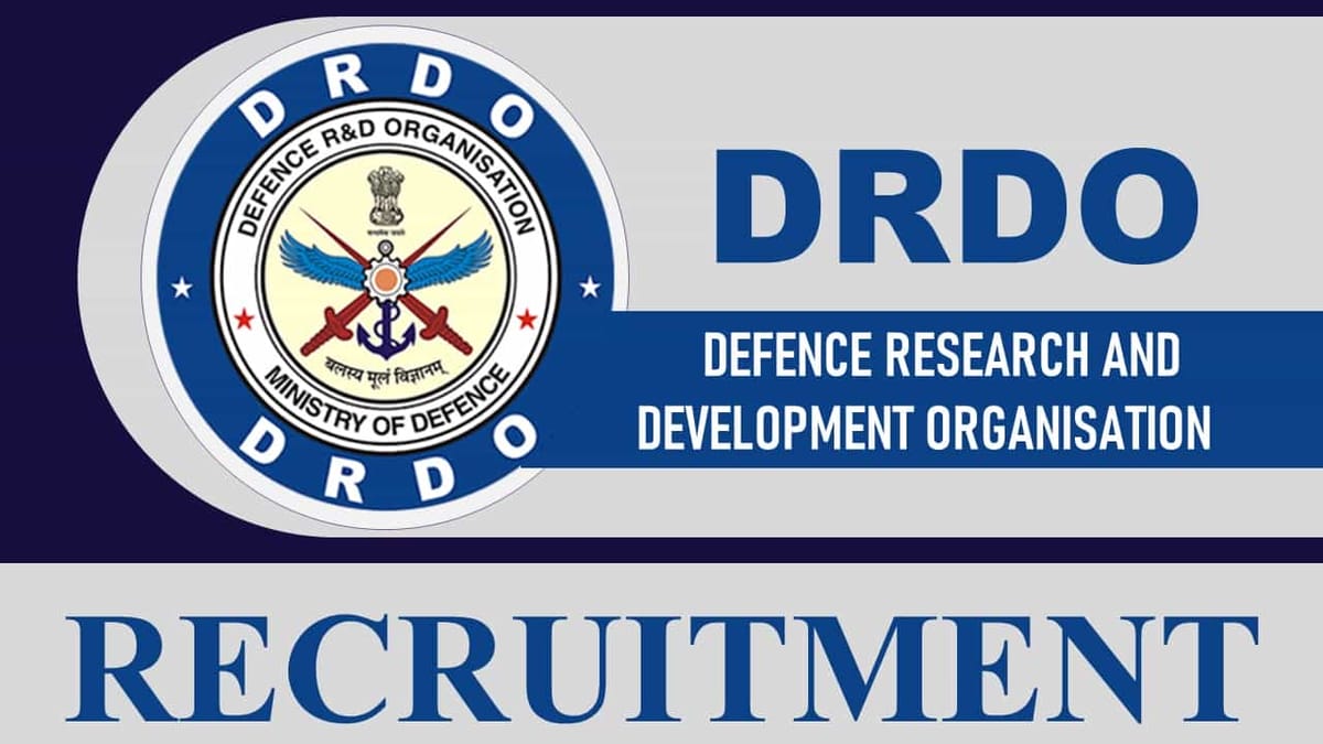 DRDO Recruitment 2023: Check Posts, Pay Scale, Eligiblity and Other Details