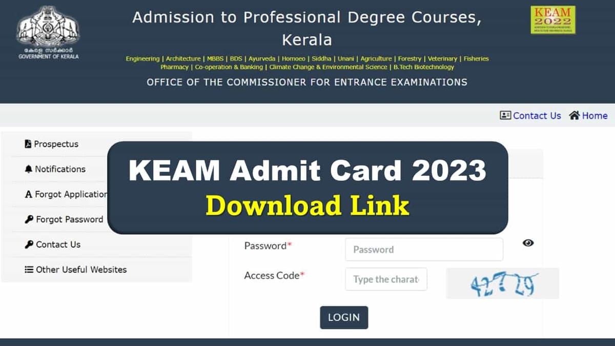 KEAM 2023 Admit Card Released: Check Exam Date, Know How to Download, Get Direct Link
