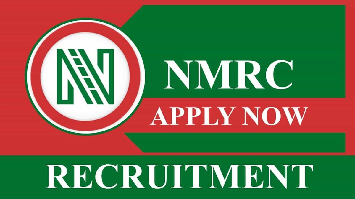 NMRC Recruitment 2023 for 25+ Vacancies: Monthly Salary up to 2 Lakh, Check Posts, Qualification, and Essential Details