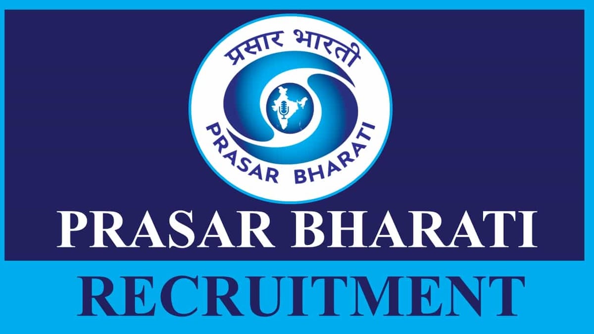 Prasar Bharati Recruitment 2023 for Marketing Executive: Check Post, Qualification and Other Details