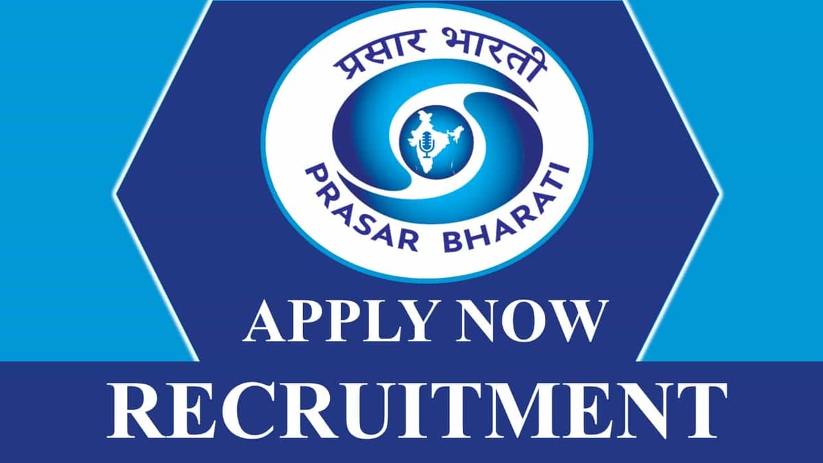 Prasar Bharati Recruitment 2023 for Marketing Executive for Various Locations: Check Vacancies, Qualification and Other Details