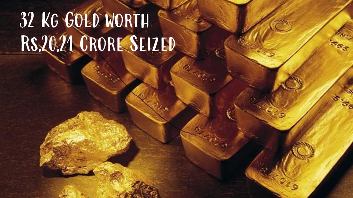 DRI and India Coast Guards seized over 32 Kg Gold worth Rs.20.21 Crore in Tamilnadu