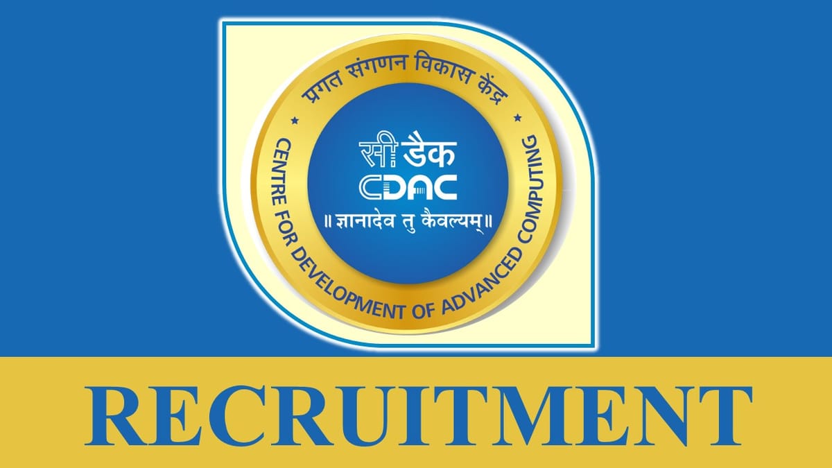 CDAC Recruitment 2023: Check Post, Salary, Age, Qualification and How to Apply