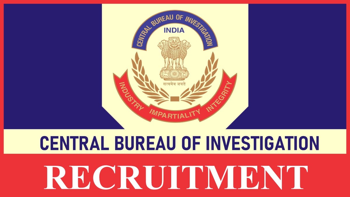 CBI Recruitment 2023 for Consultant: Check Posts, Age, Qualification, Salary and How to Apply