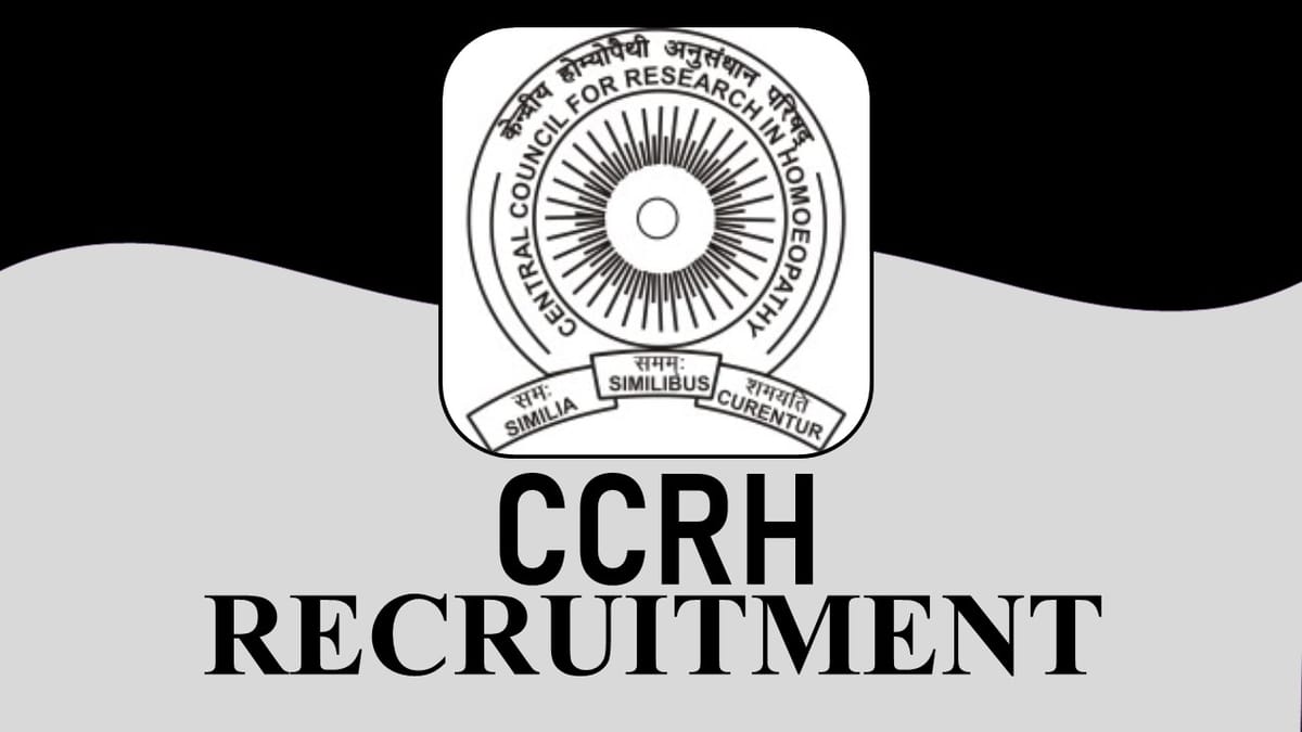 CCRH Recruitment 2023: Check Post, Salary, Age, Qualification and How to Apply