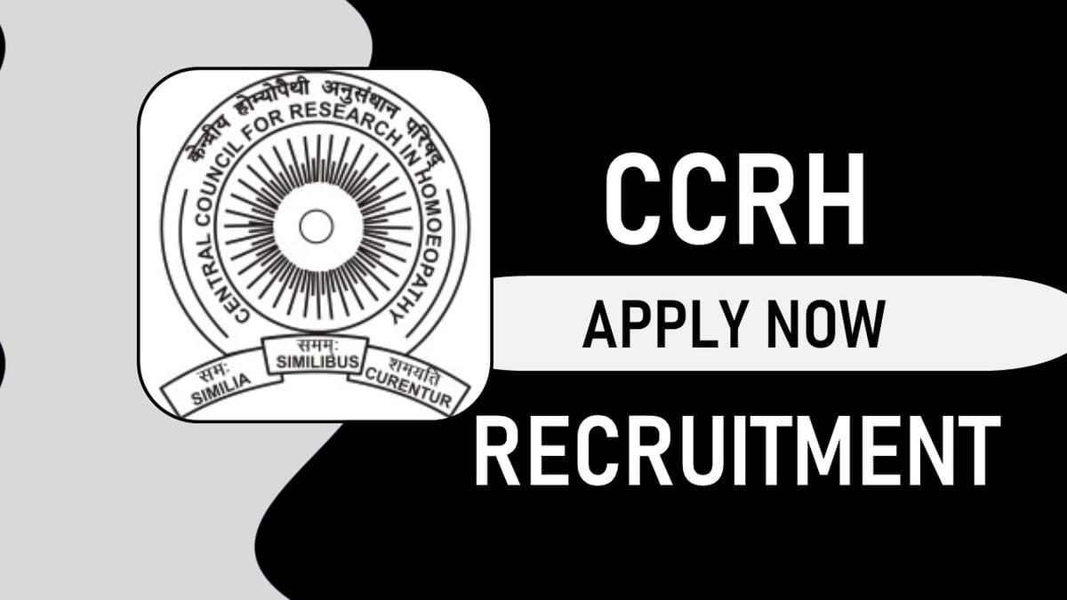 CCRH Recruitment 2023 for Senior Research Fellow: Check Vacancies, Qualification and How to Apply