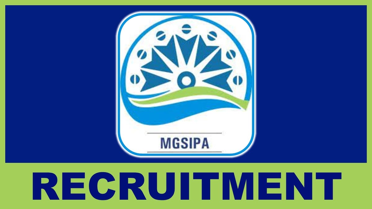 MGSIPA Punjab Recruitment 2023 for Consultant: Check Vacancy, Eligibility, Salary and Other Vital Details