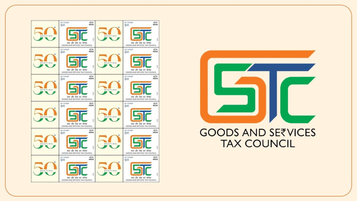 50th GST Council Meet: FM releases customized stamps in name of GST Council