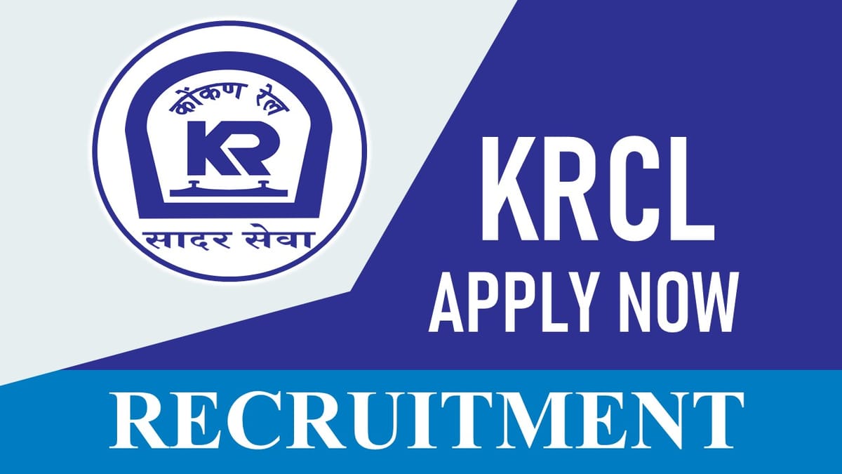 Konkan Railway Recruitment 2023: Check Post, Salary, Age, Qualification and How to Apply