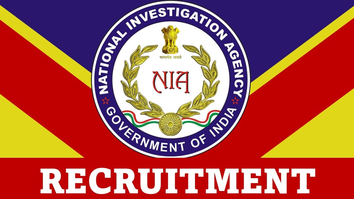NIA Recruitment 2023: Monthly Salary 209200, Check Post, Other Important Details and How to Apply