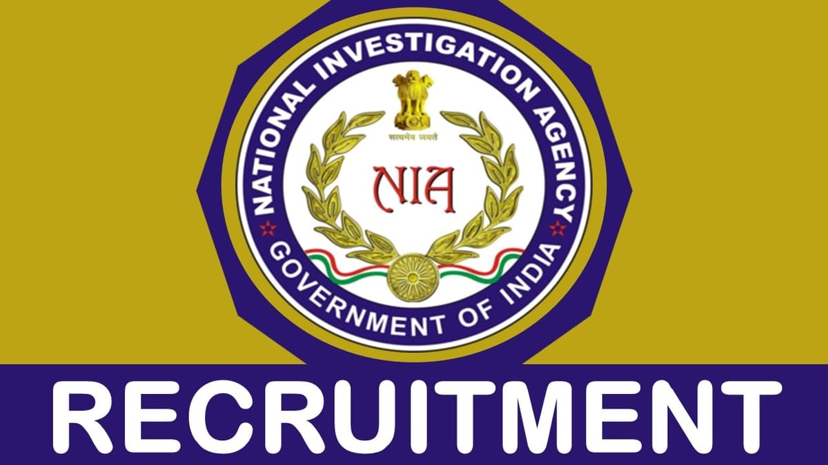 NIA Recruitment 2023: Monthly Salary Upto 151100, Check Post, Qualification and How to Apply