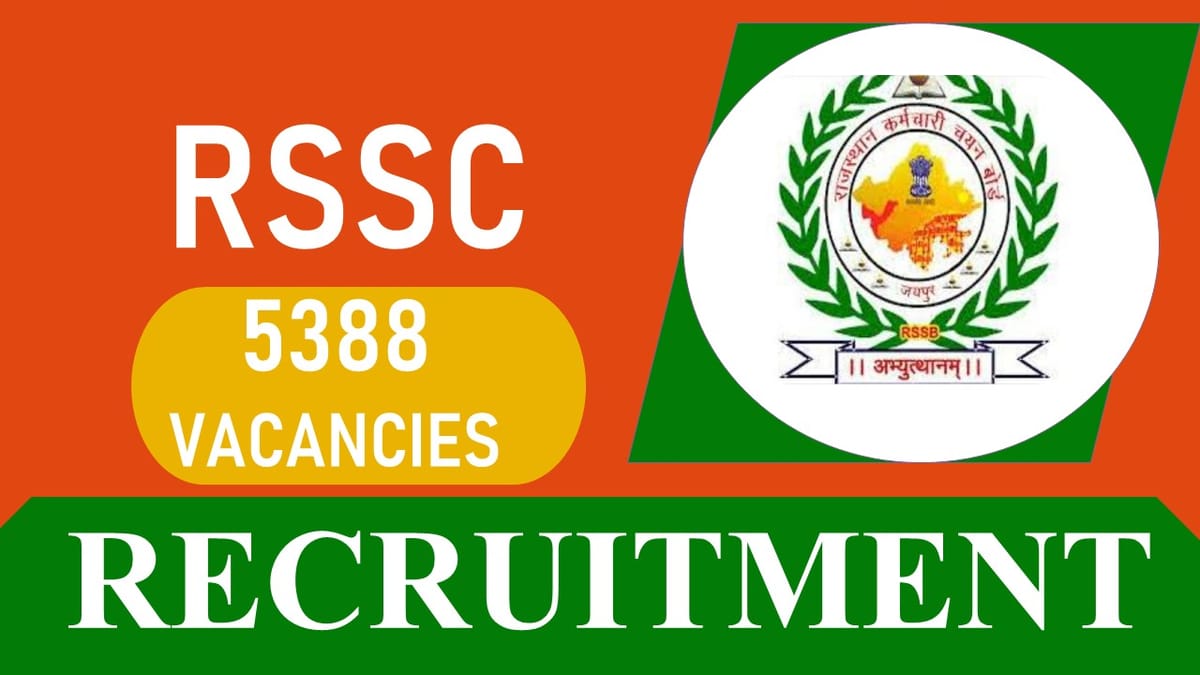 Rajasthan SSC Recruitment 2023: Bumper 5000+ Vacancies, Check Posts, Eligibility, and Other Relevant Information
