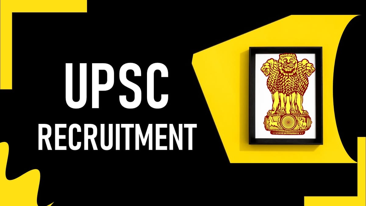 UPSC Recruitment 2023: Check Post, Salary, Age, Qualification and How to Apply