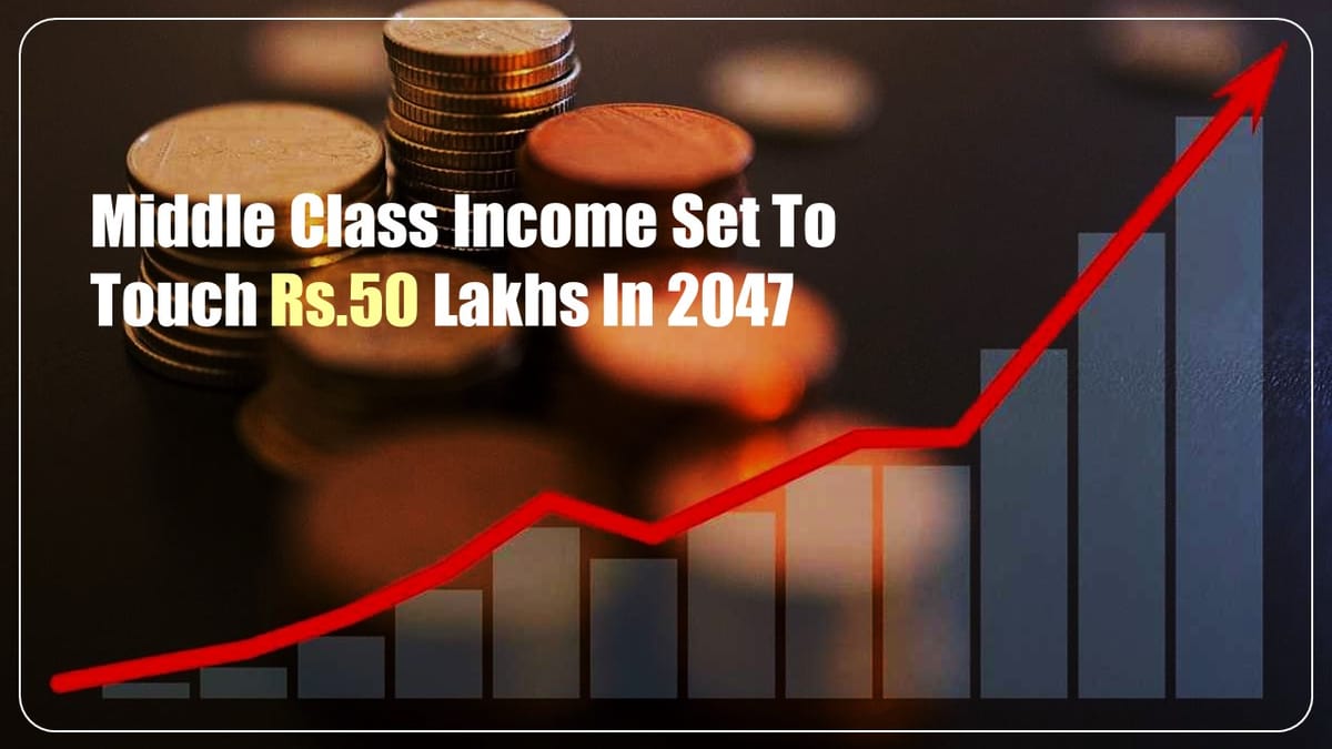 Income Tax Threshold: Middle Class Income set to touch Rs. 50 lakhs in 2047 [SBI Research]