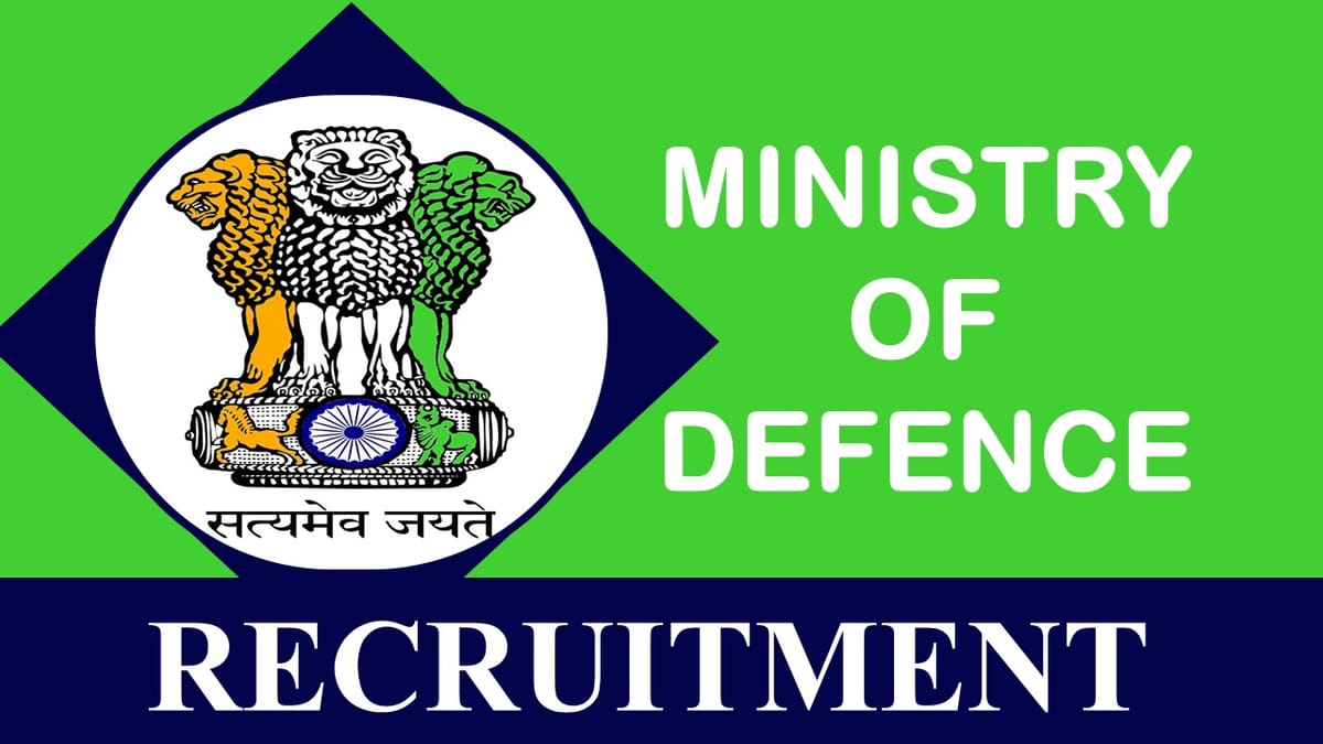 Ministry of Defence Recruitment 2023 New Notification Out: Check Vacancy, Age, Salary, Qualification and Application Procedure