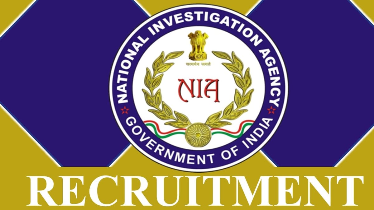 NIA Recruitment 2023 Notification Out for 20+ Vacancies: Monthly Salary upto 112400, Check PostS, and Other Details