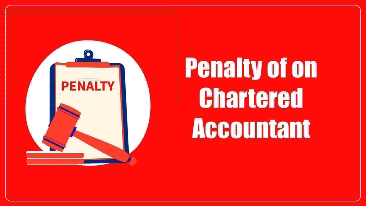 Penalty imposed by MCA on Chartered Accountant who failed to Disclose
