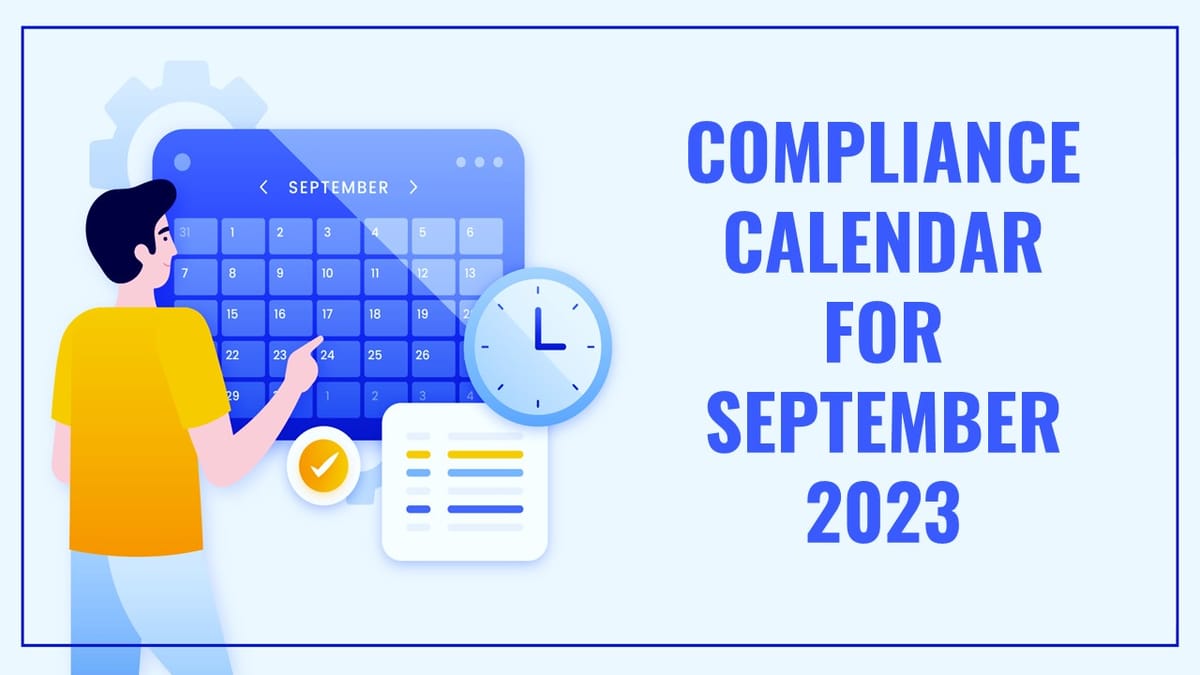 GST Due Date Compliance Calendar for September 2023