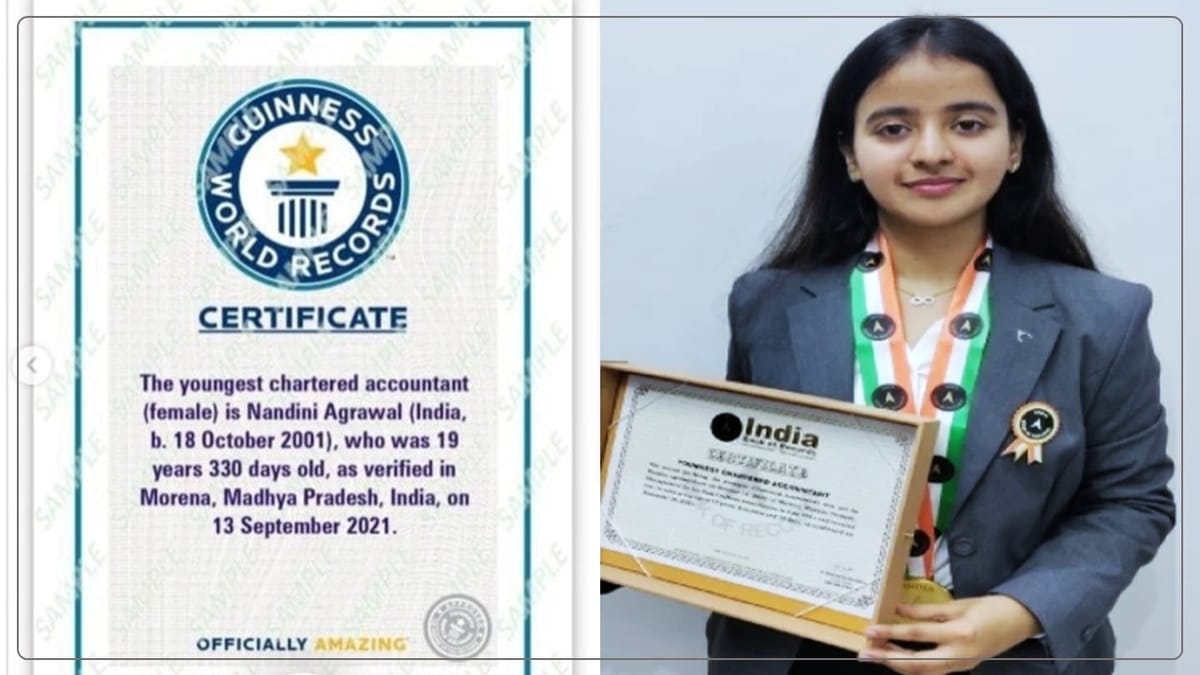 Meet Nandini Agarwal; Youngest Female Chartered Accountant to set Guinness World Record