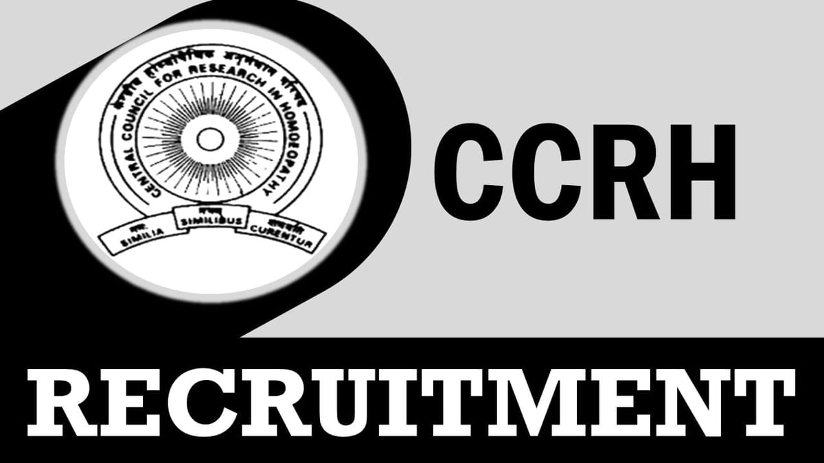 CCRH Recruitment 2023: New Opportunity Out, Check Post, Vacancies, Qualification and How to Apply