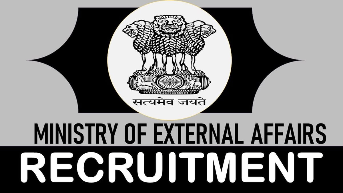Ministry of External Affairs Consultant Recruitment 2023