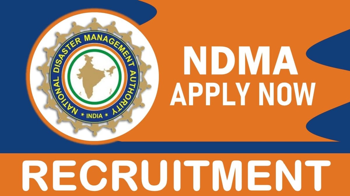 NDMA 2023 Recruitment for Post of Assistant Advisior