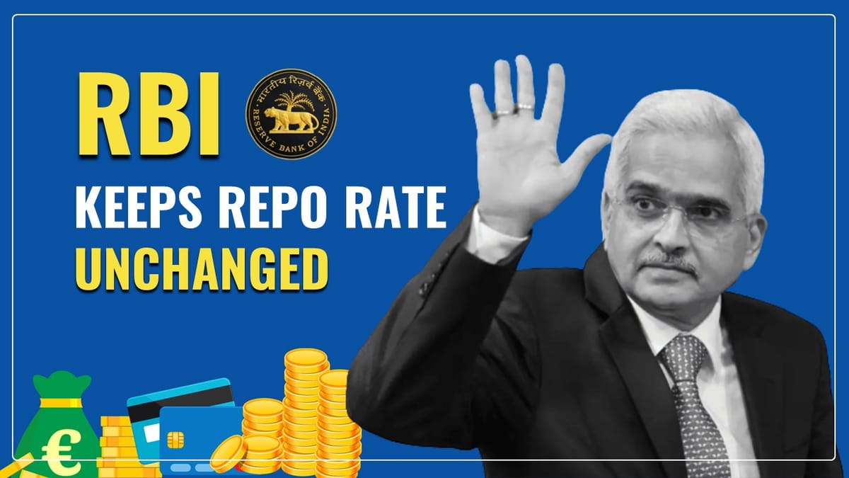 RBI keeps Repo Rate unchanged at 6.5 percent