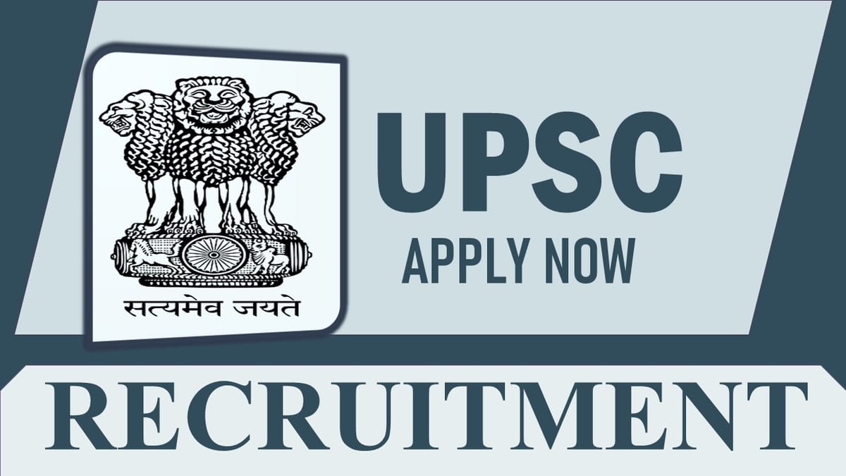 UPSC Recruitment 2023 for Senior Lecture Posts
