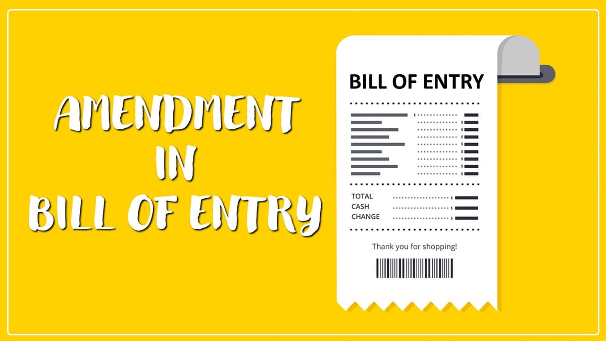 CBIC advisory on GSTIN Amendment in Bill of Entry after OOC