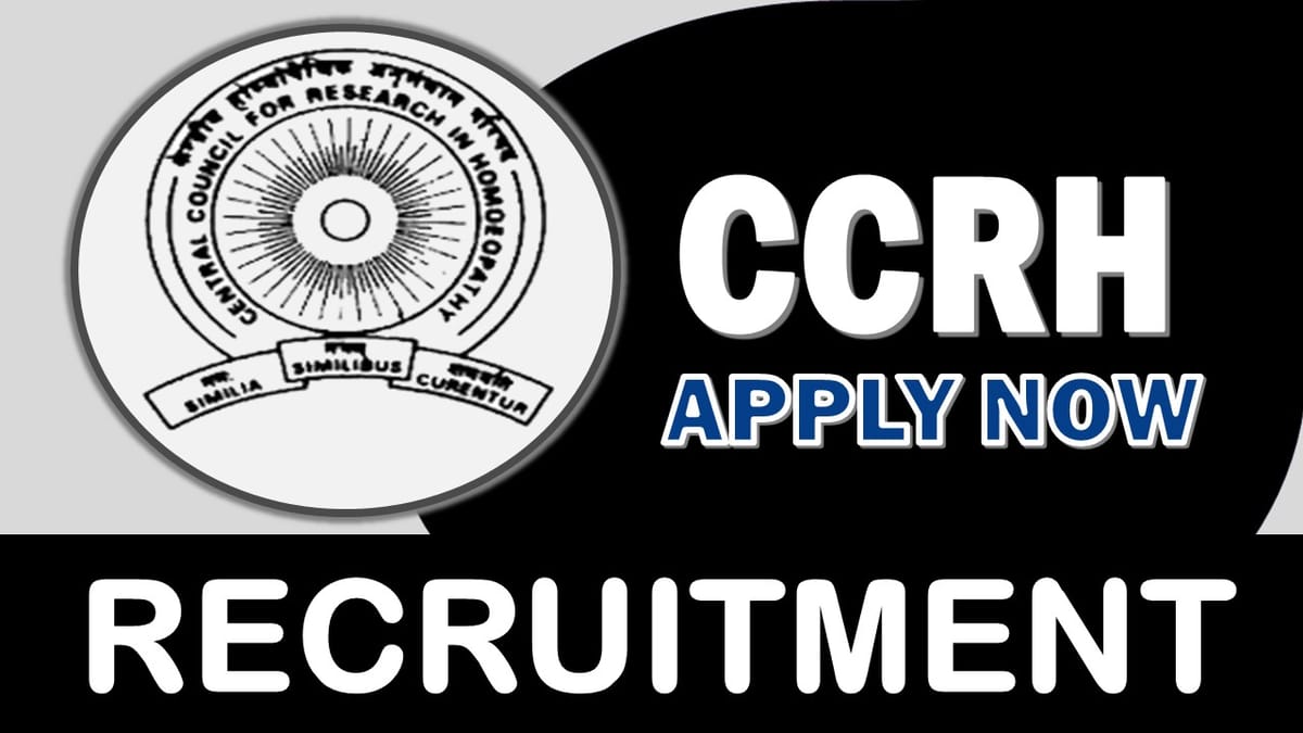 CCRH Recruitment 2023: Check Post, Qualification, Salary and How to Apply
