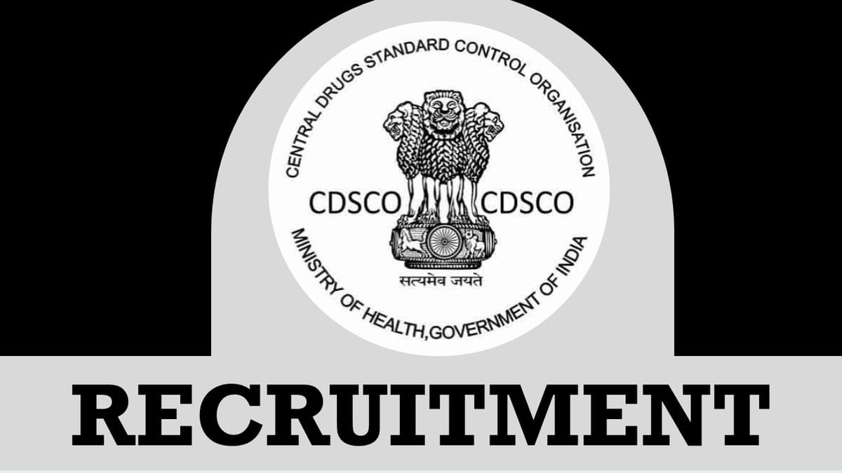 CDSCO Reccruitment 2023 for Drug Saplers