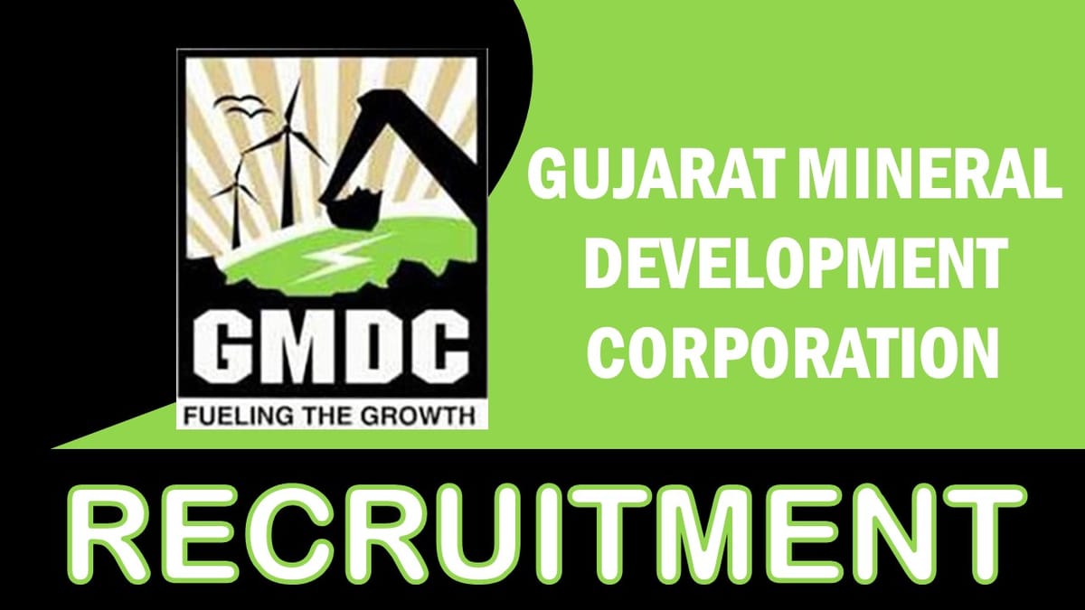 GMDC Recruitment 2023: New Opportunity Out, Check Posts, Qualifications,Selection Process And How To Apply