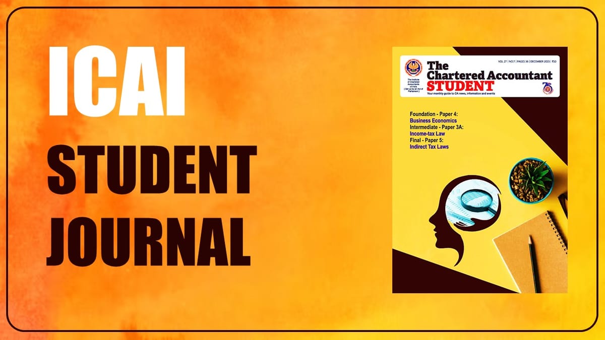 Download ICAI Student Journal: December 2023