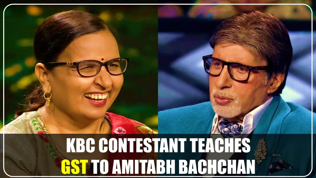 Kaun Banega Crorepati contestant Vandana Parik teaches GST to Amitabh Bachchan