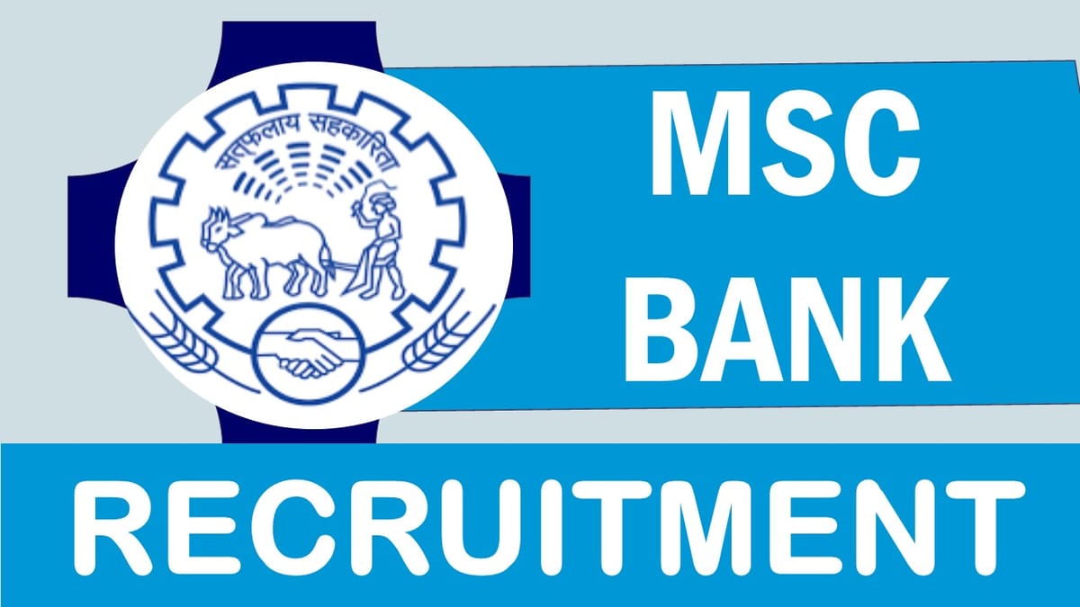 Maharashtra State Cooperative Bank Recruitment 2023: Check Post, Qualification, Salary and Other Vital Details