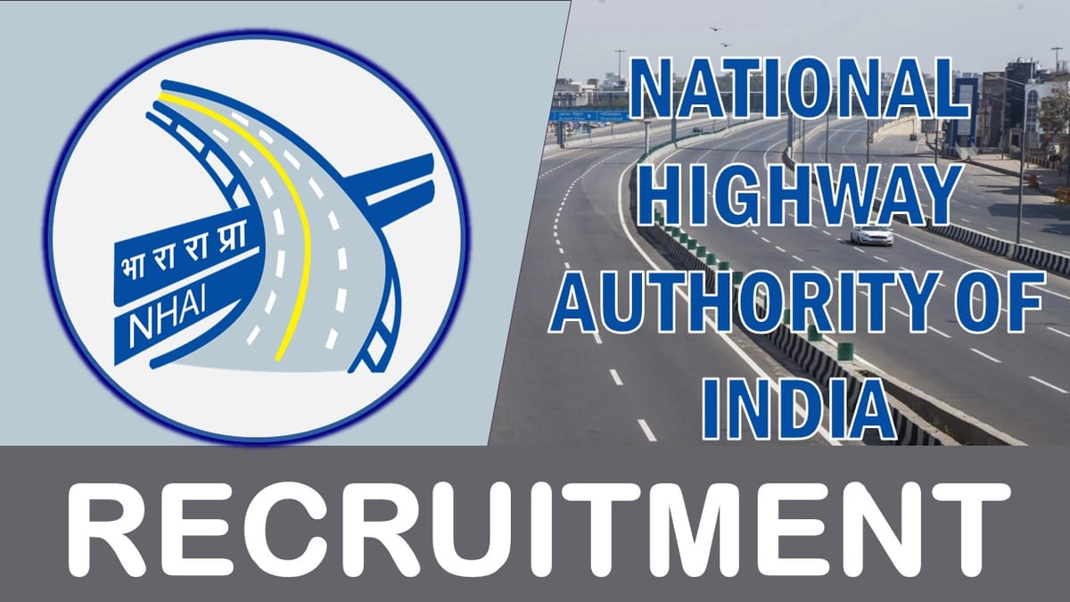 National Highways Authority of India Recruitment 2023: Check Post, Qualification, Age Limit and Other Vital Other Details