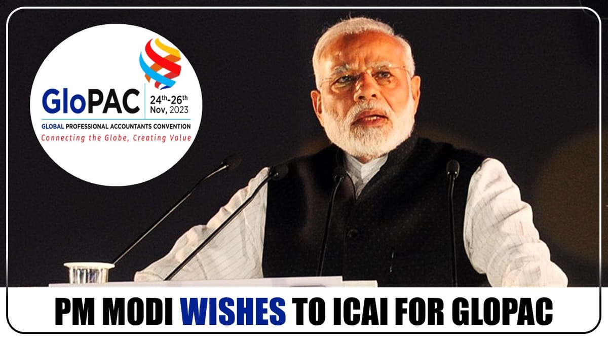 Prime Minister of India congratulates ICAI for GloPAC