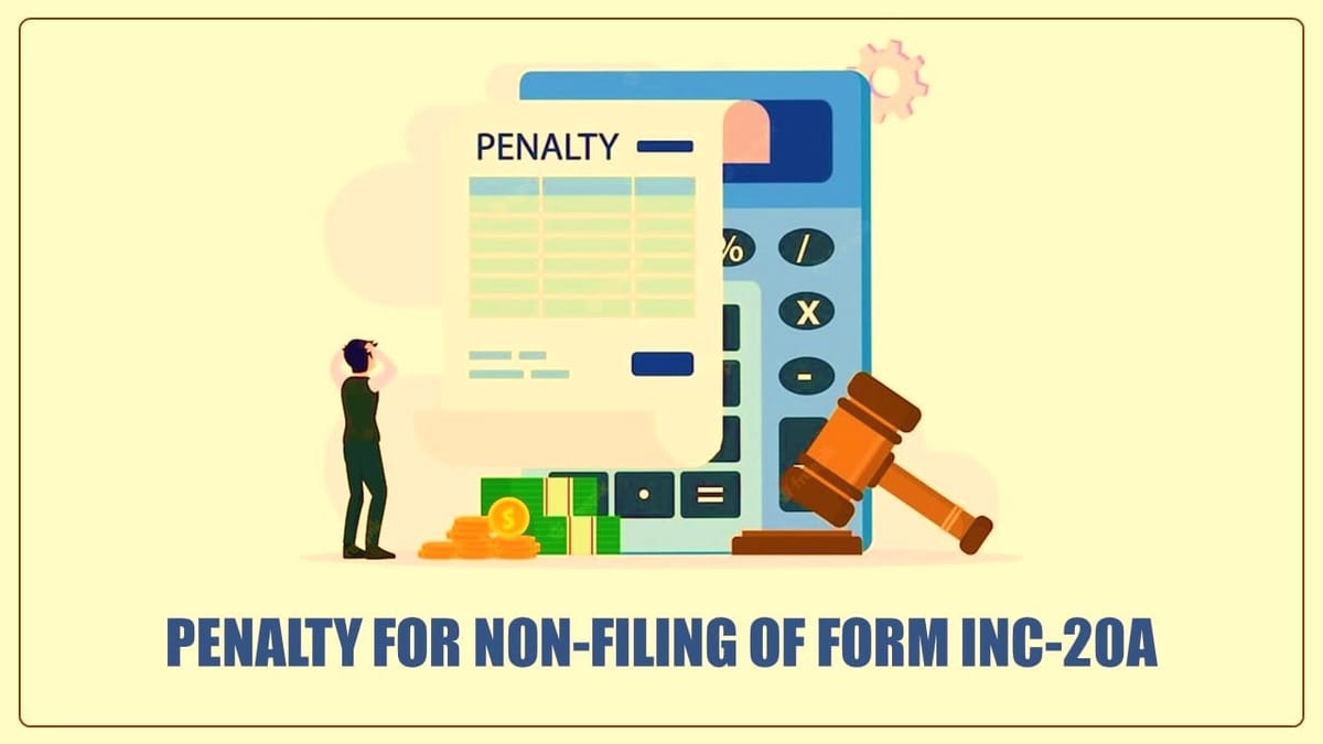 ROC imposes Penalty of Rs. 3.50 Lakhs for late filing of INC-20A