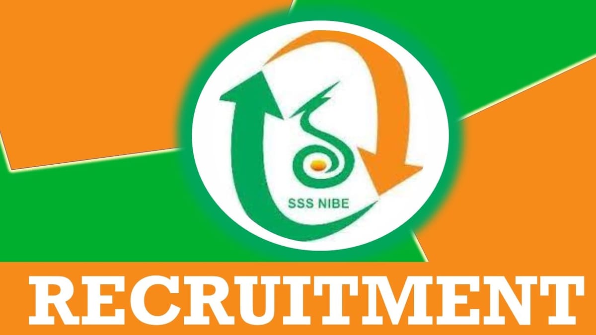 SSS-NIBE Recruitment 2023: Monthly Salary Upto 47000, Check Post, Age, Qualification, Selection Process and How to Apply