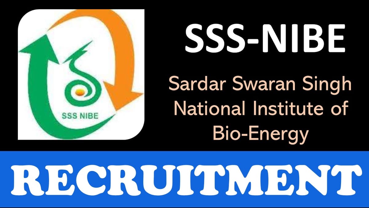 SSS-NIBE Recruitment 2023: Monthly Salary Up to 47000, Check Post, Age, Qualification and Application Procedure