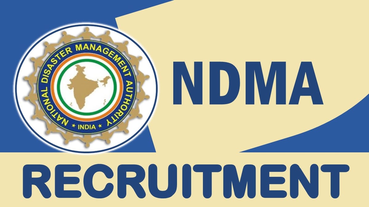 NDMA Recruitment 2024: Monthly Salary Up to 100000, Check Post, Qualification, Salary and Other Details