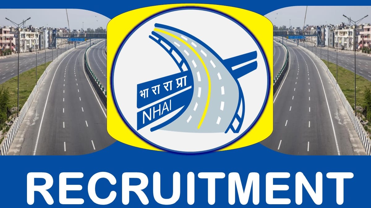 NHAI Recruitment 2023: Monthly Salary Up to 215900, Check Post, Vacancies, Age, Experience and How to Apply