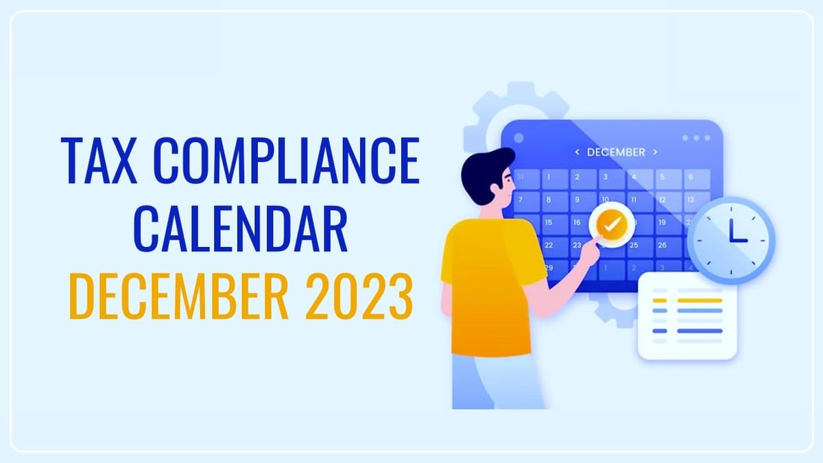 Tax Compliance Calendar December 2023