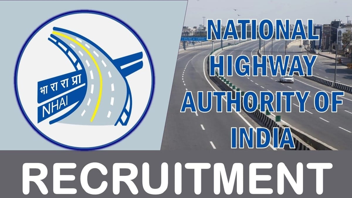 National Highway Authority of India Recruitment 2024: Monthly Salary Upto 101000, Check Post, Qualification, Age and Process to Apply