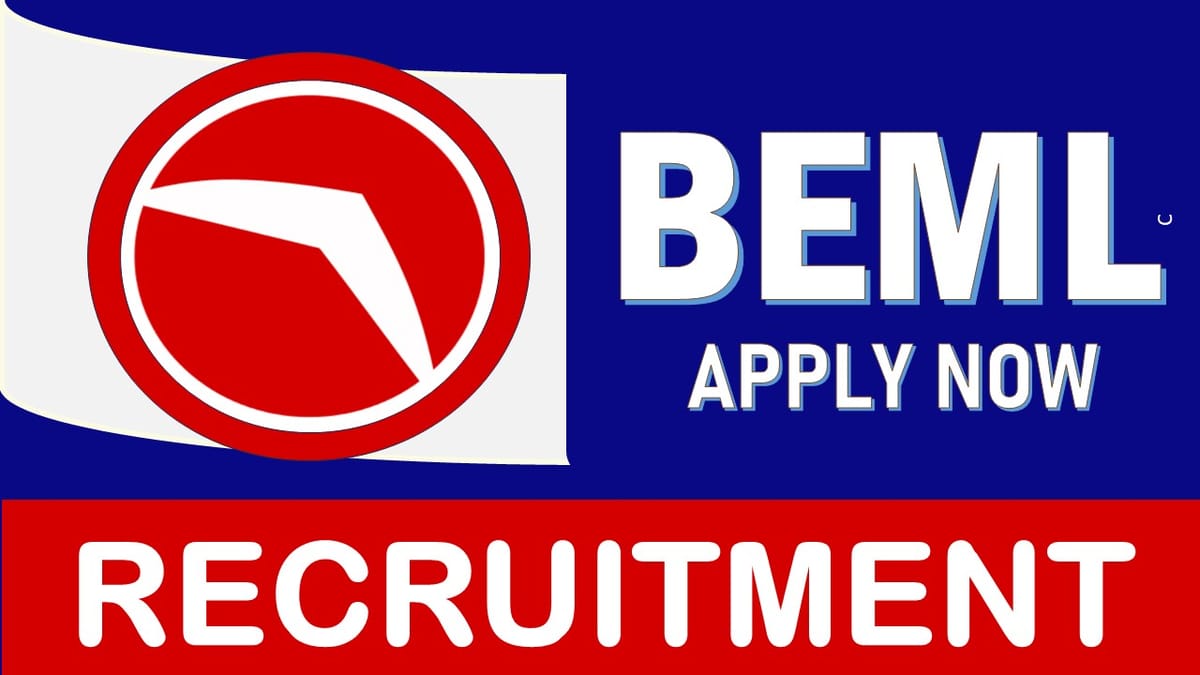 BEML Recruitment 2024: Monthly Salary Up to 240000, Check Posts, Qualification and Applying Procedure